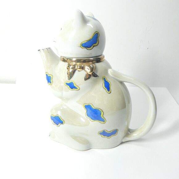 Cat Shaped Teapot Figural Vintage Goldcastle - Picture 2 of 11